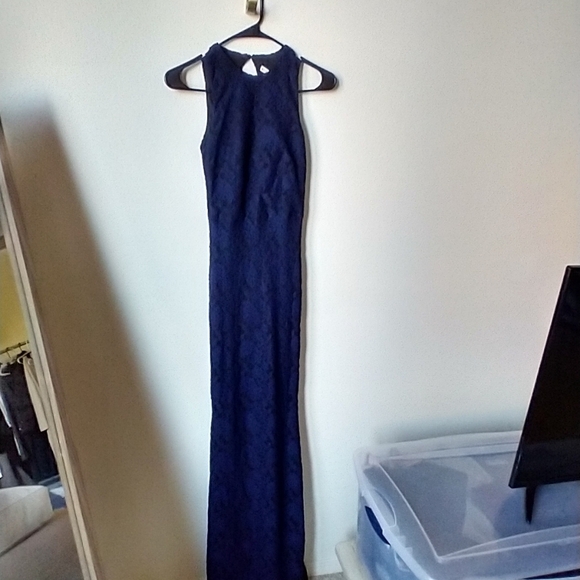 Alice + Olivia Navy Lace Maxi Dress - Picture 5 of 15